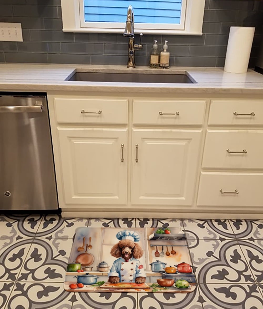Chocolate Poodle The Chef Memory Foam Kitchen Mat 27 in x 19 in