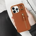 thumbnail image 6 of iPhone 11 pro max Case with Card Holder for Women, iPhone 11 pro max Phone Case Wallet with Credit Card with Ring Kickstand Zipper Shockproof Slim Stand Case for iPhone11promax - Brown, 6 of 12