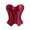 Wine, variant on Women's Satin Corset Bustier Strapless Molded Cup Side Zipper Fishbone Slim Fitting Evening Party Waist Shaper Tops Wine M
