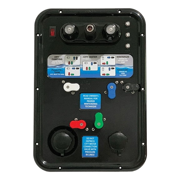 B&B Molders RV Nautilus P1 H2O System, 90 Degree Swivel Fittings, Black