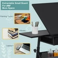 thumbnail image 5 of CRXX Adjustable Drafting Table with Stool, Tilting Drawing Desk Artist Table with Storage Drawers, Art Craft Workstation for Home Office Reading, Writing, Crafting,Black, 5 of 9