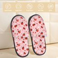 thumbnail image 2 of House Slippers for Women Men - Flowers And Ladybugs Lightweight House Shoes Fuzzy Slippers, Soft Slip-On Cozy House Slippers for Woman Indoor Outdoor, 2 of 7