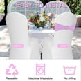 thumbnail image 4 of 100PCS Spandex Stretch Chair Sashes Bows Elastic Chair Cover Bands Ties with Buckle Slider for Wedding Party Reception Events Universal Ceremony Banquet Decorations(Pink), 4 of 14