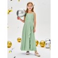 thumbnail image 4 of Drtj Girls Chiffon Dresses Formal Sleeveless Junior Bridesmaid Wedding Party Maxi Dress, 4 of 11