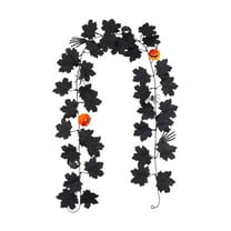 Moocorvic Artificial Leaves Garland, 5.74 FT Black Hanging Leave Vines for Indoor Dinner Party Decor