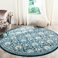 thumbnail image 3 of SAFAVIEH Evoke Milica Bordered Area Rug, Blue/Ivory, 6'7" x 6'7" Round, 3 of 9