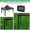 thumbnail image 3 of Folding Camping Table with Metal Legs, Pure Black, 3 of 16