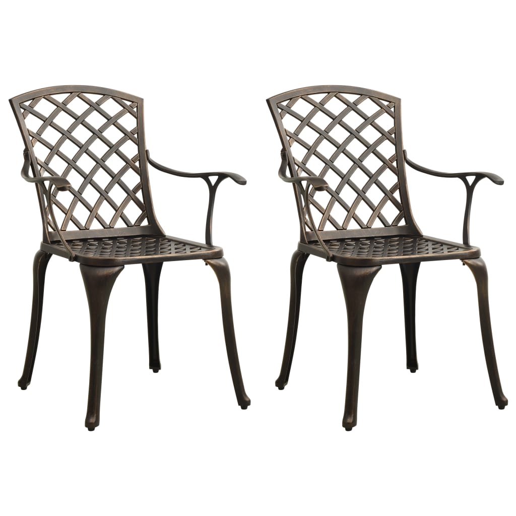 vidaXL Patio Chairs Patio Furniture for Garden Porch Backyard Cast Aluminum - image 2 of 25