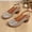 Gray, variant on Slingback Pumps for Women Perforated Closed Toe Block Heel Shoes Dressy Office Work Walking Daily Comfortable Footwear White 38