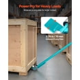 thumbnail image 2 of VEVOR Prylever Bar, 8818 lbs Weight Capacity, 56.5 Inch Carbon Steel Handle Lever Dolly, Pry Lever Bar with Wheels for Large Pallets, Heavy Items, Concrete Blocks, Heavy Duty Equipment Handling, 2 of 9