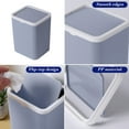 thumbnail image 6 of Qholemyo Small Square Plastic Storage Bin With Flip Lid Desktop Wastebasket Mini Household Table Bedside Indoor Small Trash Can Bathroom Trash Can, 6 of 7