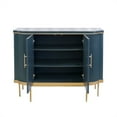 thumbnail image 3 of Pasargad Home Amelia Teal Cabinet 2 Doors and Gold Polished Metal Frame, 3 of 13
