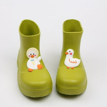 

PIKADINGNIS New Cute Duck Waterproof Women Rainboots Ultralight EVA Slip-on Thick Sole Ladies Rain Shoes Solid Girls Platform Ankle Boots