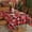 Red and Black2, variant on Vinyl Plaid Christmas Tablecloth with Flannel Backing Xmas Snowflake Waterproof Gingham Table Cloth, Plastic Table Cover for Holiday, Winter, Indoor, Outdoor, Rectangle 60x84 Inch Green and Black