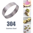 thumbnail image 2 of 30 piezas de 4,5 cm de diámetro, de acero inoxidable, perforadas, sin costuras, para tartas, tartas, tartas, tartas, tartas, tartas, tartas con agujero, 2 of 6