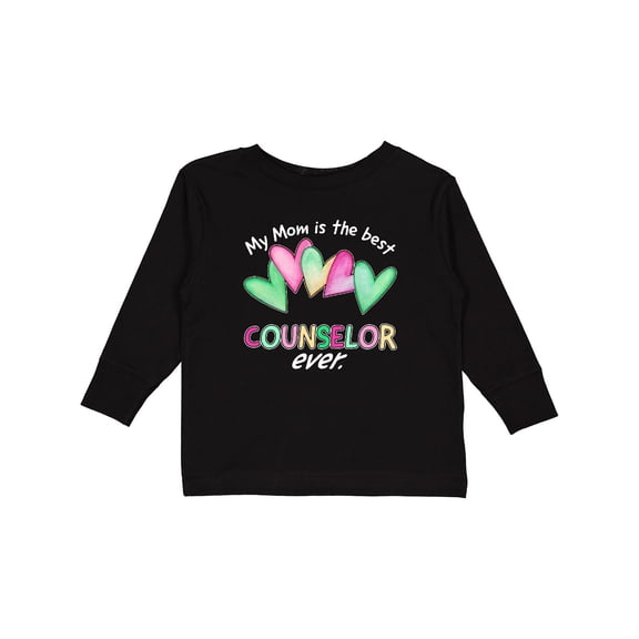 Inktastic My Mom is the Best Counselor Ever Boys or Girls Long Sleeve Toddler T-Shirt