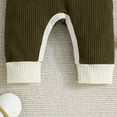thumbnail image 5 of ABATAB Newborn Baby Romper Clothes Girl Boy Coming Home Outfit Cute Ribbed Knit One Piece Jumpsuit Clothes with Hat, 5 of 7