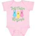 thumbnail image 3 of Inktastic Funny Easter Just Chillin' with My Peeps Boys or Girls Baby Bodysuit, 3 of 5