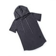 thumbnail image 6 of Musuos Men Summer Hoodie Short Sleeve Solid Color Sweatshirt Hip Hop Pullover, 6 of 6