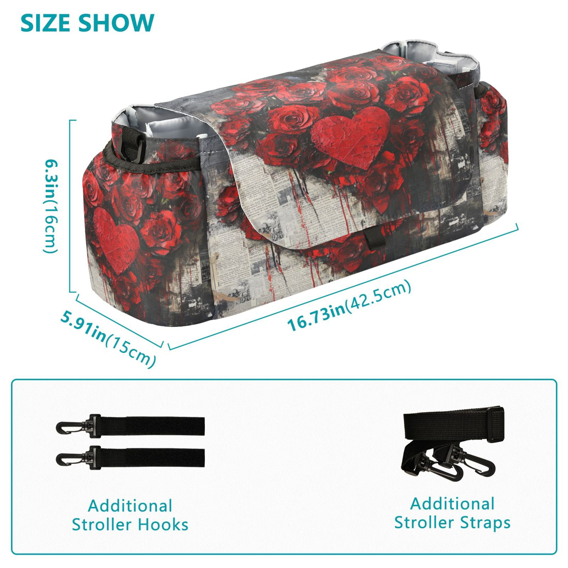 DIXRUYEE Stroller Organizer Blooms Of Affection Printed