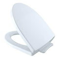 thumbnail image 2 of TOTO SS214#01 Toilet Seat, With Cover, polypropylene, Elongated, White, 2 of 3