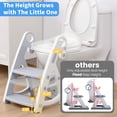 thumbnail image 6 of Primlect Potty Training Toilet Seat, 2 in 1 with Ladder, Adjustable Height ,for Ages 1-3, Gray, 6 of 10