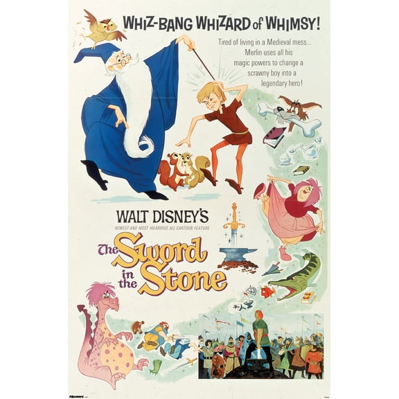 Disney The Sword in the Stone (1963) - Group One Sheet Wall Poster, 14.725" x 22.375"