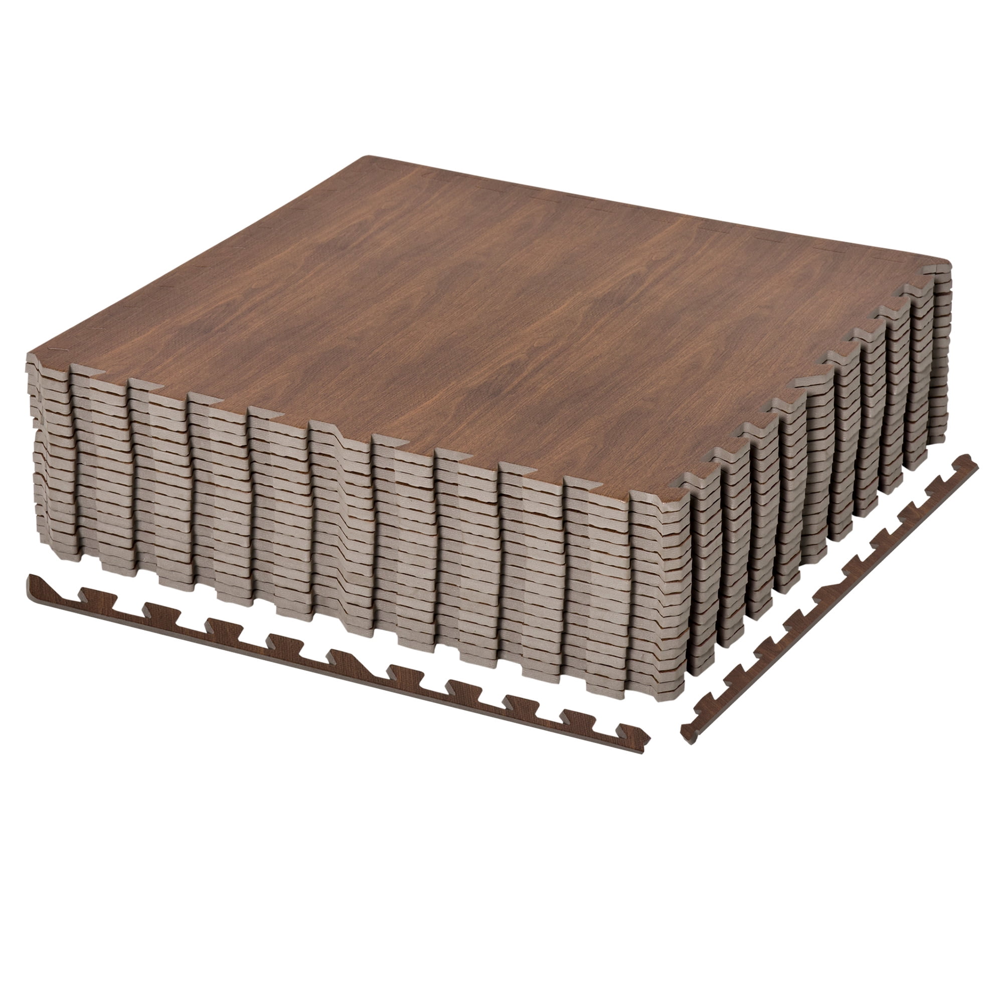 HOMCOM Wood Grain Floor Mats Interlocking Foam Floor Tiles Pack of 18 Brown in Nepal at NPR 17777 Rating 5