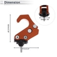 thumbnail image 4 of Gancho colgante ajustable para motocicleta Forma de L Soporte para casco de motocicleta Equipaje Soporte para bicicletas Naranja Negro 60mm de longitud, 4 of 7