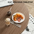 thumbnail image 7 of Wiilayok 35.4" Modern Round Dining Table, Wood Kitchen Table for 2 to 3, Pedestal Circle Dining Table for Cafe, Kitchen, Dining Room, 7 of 7