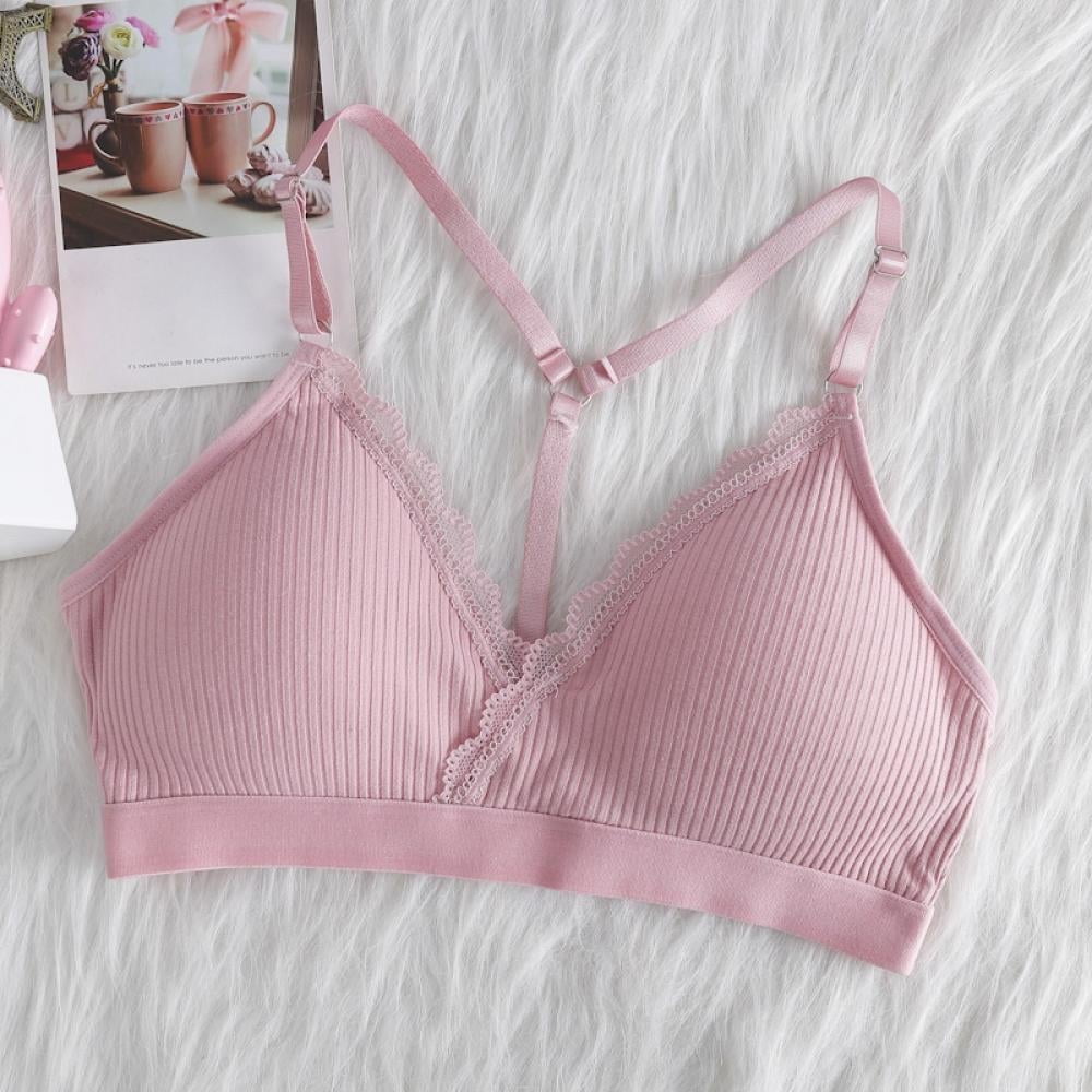 EIMELI Big Girls Training Bras Slim Soft Cup Hasp Teen Small Vest Design Wireless Bra