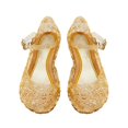 thumbnail image 1 of RWJDXD Girls Sandals On Sale Summer Snow Queen Elsa Hollow Princess Shiny High Heels Shoes Party Girl Beach Breathable Crystal Slippers, 1 of 7