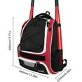 thumbnail image 2 of Mochila de béisbol Bolsa de deportes de béisbol Gran capacidad para casco de murciélago Guantes Zapatos, 2 of 7