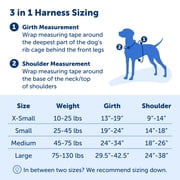 PetSafe 3 in 1 Harness, Fully Adjustable No-Pull Dog Harness and Car Restraint, Medium, Black