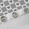 thumbnail image 4 of Homewish Grey White Buffalo Curtains Pack of 2 (42x84 Each) For Children Teens Adults,Mid Century Geometric Lines Curtains Blackout,Love Heart Print Bedroom Curtains,Luxury Bedroom Decor, 4 of 6