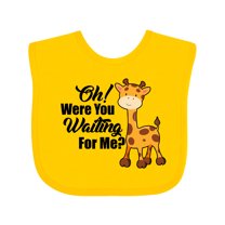 Inktastic Oh Were You Waiting for Me with Baby Giraffe Boys or Girls Baby Bib