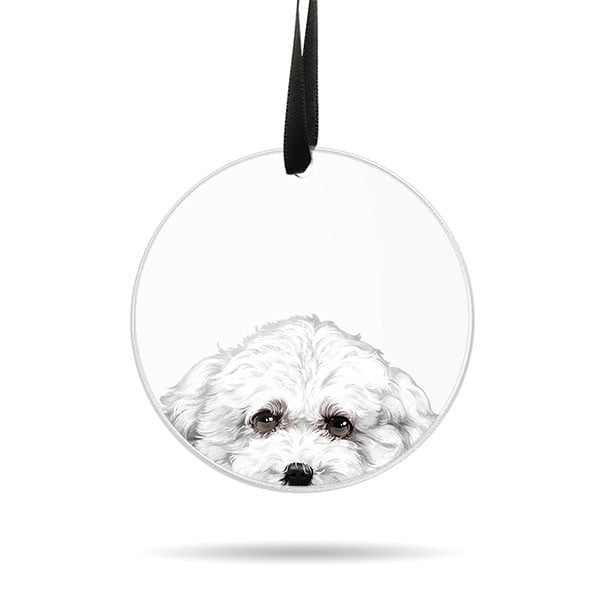 WIRESTER Hanging Ornaments for Christmas Tree Holidays Home Car Office Decoration Party Yorkshire Terrier Dog Large 3 inch Acrylic Ready to Hang Ornament