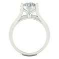 thumbnail image 4 of 3.39 ct Brilliant Round Cut Zircon 18K White Gold Solitaire with Accents Engagement Bridal Wedding Ring Band Set size 3.75, 4 of 7
