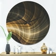 thumbnail image 2 of Designart 'Fractal Yellow Light Art ' Modern Wood Wall Clock, 2 of 5