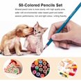 thumbnail image 3 of 50 Colored Pencils Set, Color Pencils Drawing Kit with Portable Roll-Up Canvas Bag Ideal for Adults, Artists, Sketchers & Children (Pouch Bag, Colored Pencils and Sharpener Included), 3 of 7
