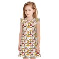 thumbnail image 1 of Balery Mushroom Camisón de princesa para niñas, pijama de algodón con mangas abullonadas, suave y bonito.-Large, 1 of 6
