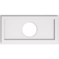 thumbnail image 1 of Ekena Millwork CMP20X10RE-05000 5 in. ID x 7 in. Rectangle Architectural Grade PVC Contemporary Ceiling Medallion, 1 of 4