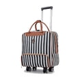 thumbnail image 1 of Maleta de Mano De Viaje Bolsa Con Candado De Seguridad Cabina, negro/rallas blancas, 1 of 4