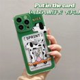 thumbnail image 2 of Funda de teléfono transparente con Soporte para tarjeta de cachorro de dibujos animados lindo para iPhone 15, 14, 13, 12, 11 Pro Max, XS, X, 8, 7 Plus, cubierta de ranura de arcoíris de flores, 2 of 5