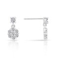 thumbnail image 7 of Tilo Jewelry 925 Sterling Silver Stud Earrings with Flower Design & Cubic Zirconia CZ Stones for Women & Unisex, 7 of 7