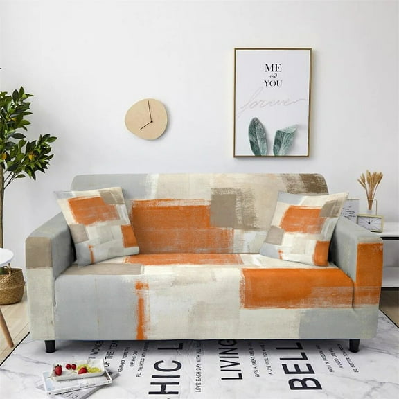 Geometric Stitching Graphic Sofa Cover Elastic and Full Package Soft and Comfortable Universal Dustproof and Wrinkle Resistant