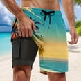 thumbnail image 2 of Mens Swim Trunks With Compression Lined Short Bathing Suits For Men 5 Inch Inseam Liner Men's Swimming Trunk, 2 of 4
