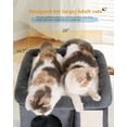 thumbnail image 2 of Cat Tree Tower Perch Bed and Washable Top for Large Adult Cats, Condo and Scratching Post for Indoor Kitten Pet, 2 of 14
