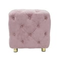 thumbnail image 4 of Newboti Furniture Pink Modern Velvet Upholstered Ottoman, Exquisite Small End Table, Soft Foot Stool,Dressing Makeup Chair, Comfortable Seat for Living Room, Bedroom, Entrance 84888, 4 of 16