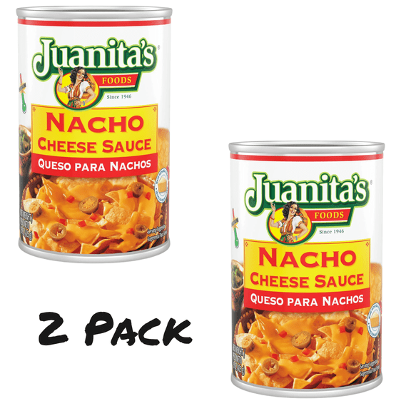 Juanita's Foods Nacho Cheese Sauce, 2 Pack, 15 oz Can